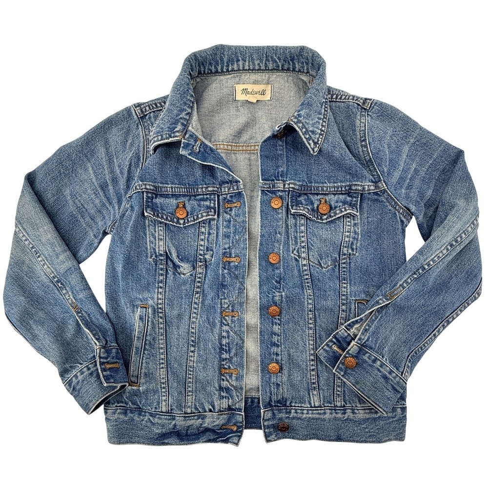 Madewell Denim Jacket Womens Small Blue Classic Trucker Button Front Jean Jacket